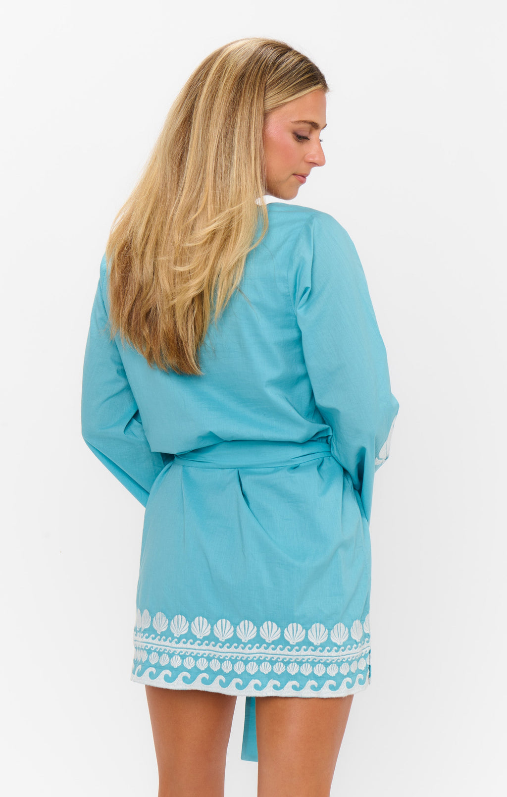 Malia Mini Dress ~ Blue Capri Shells