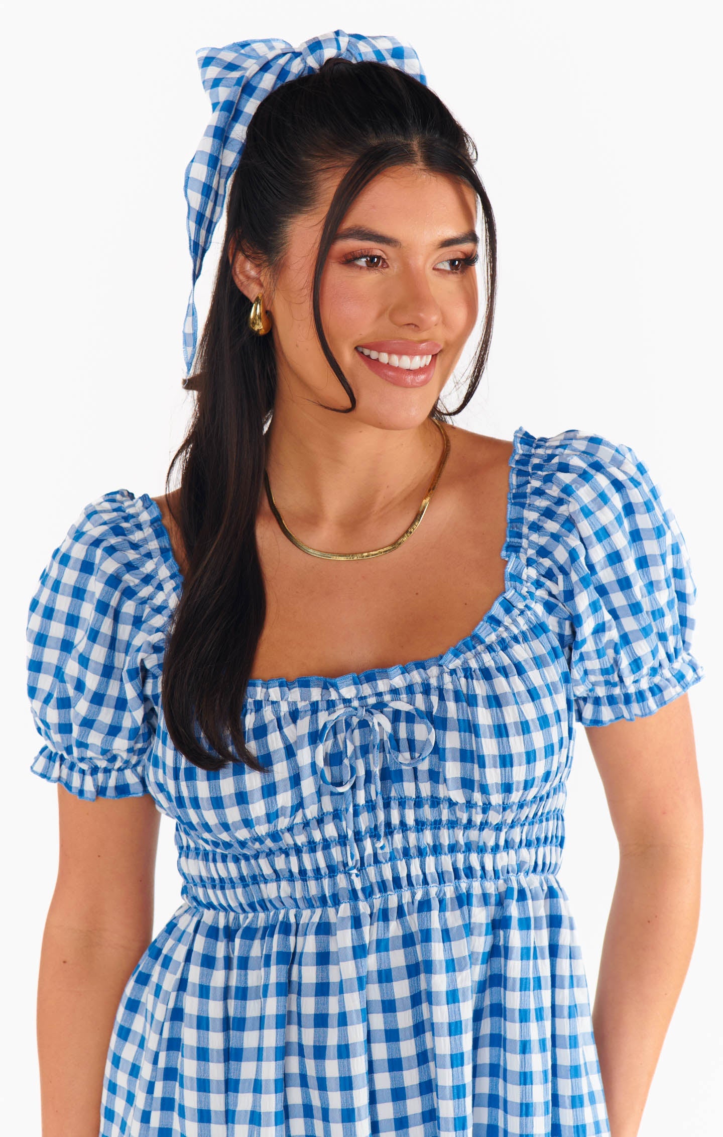 Esme Mini Dress ~ Blue Bounty Gingham