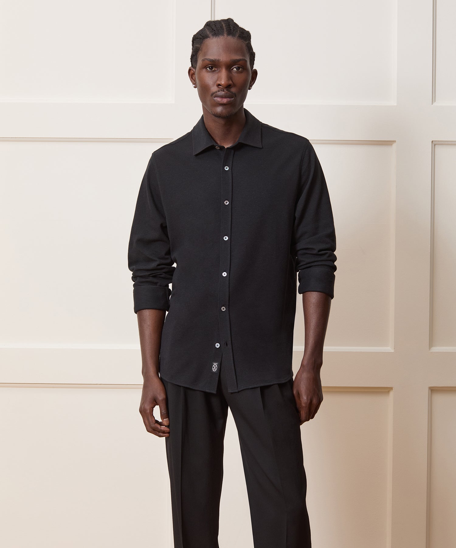 Cotton-Cashmere Pique Shirt