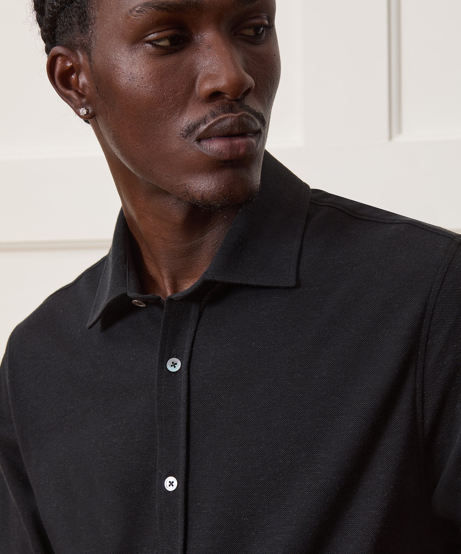 Cotton-Cashmere Pique Shirt