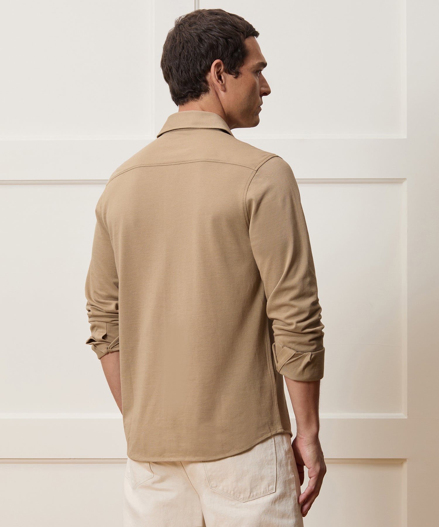 Cotton-Cashmere Pique Shirt