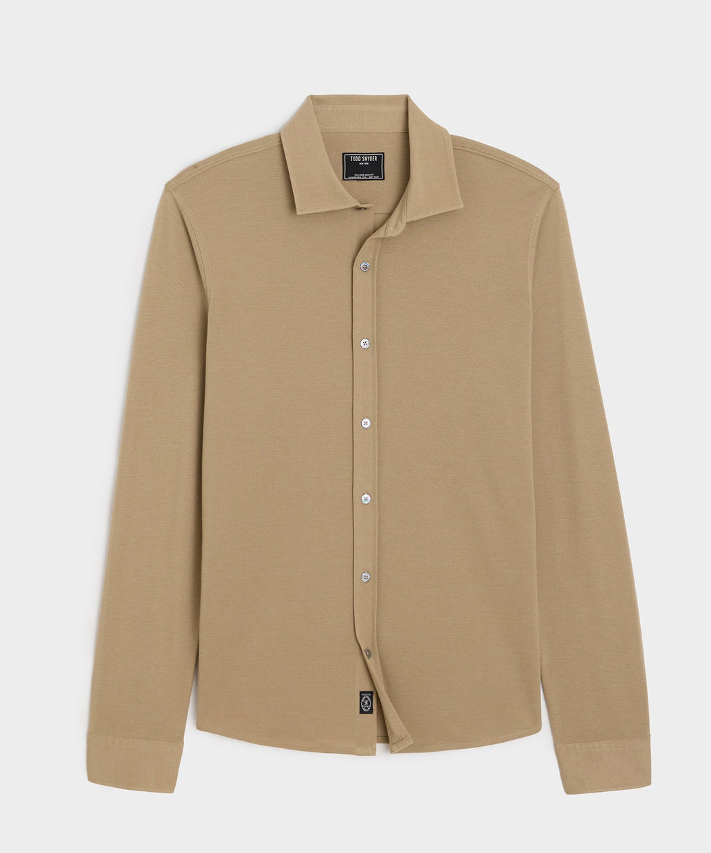 Cotton-Cashmere Pique Shirt
