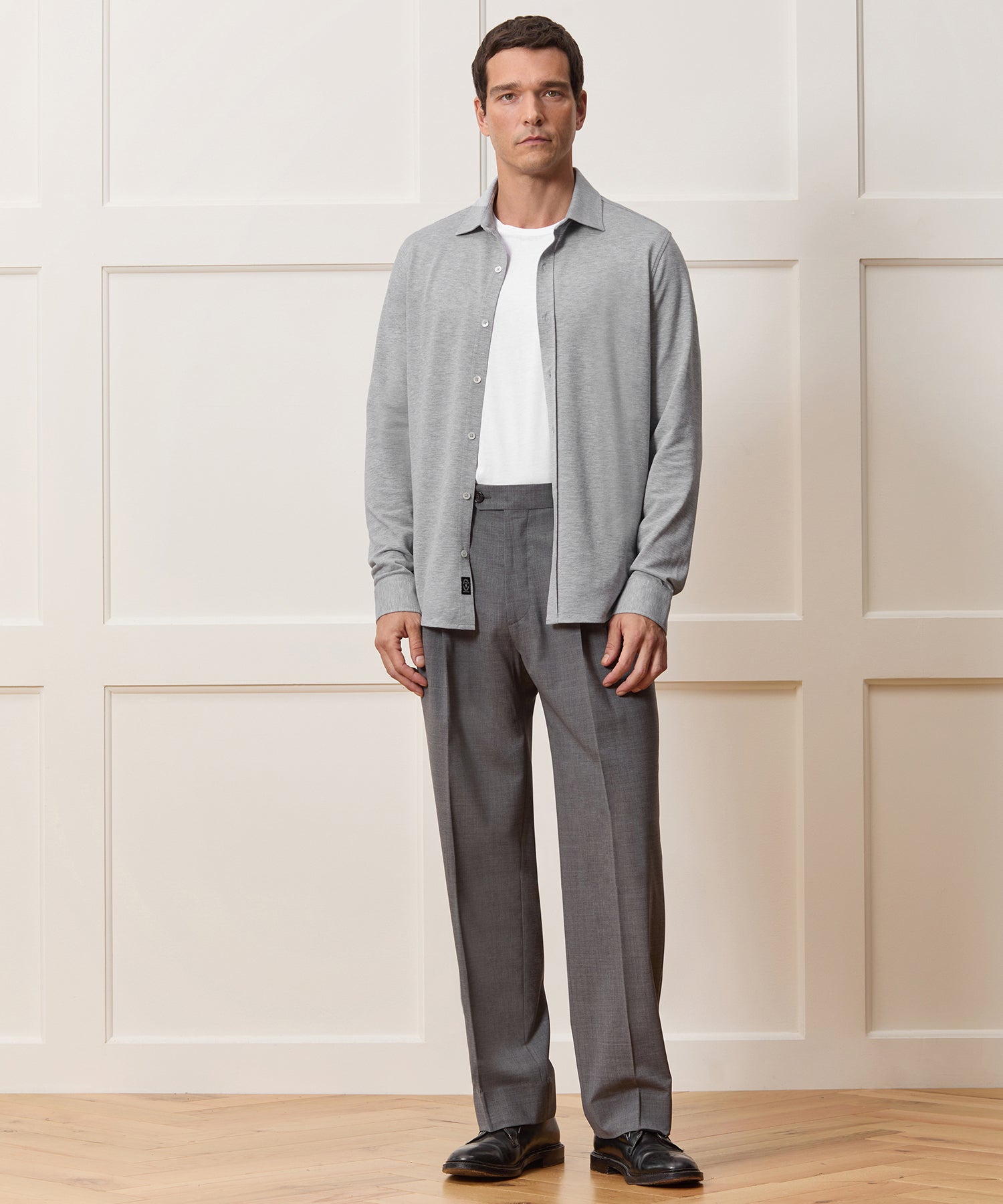 Cotton-Cashmere Pique Shirt