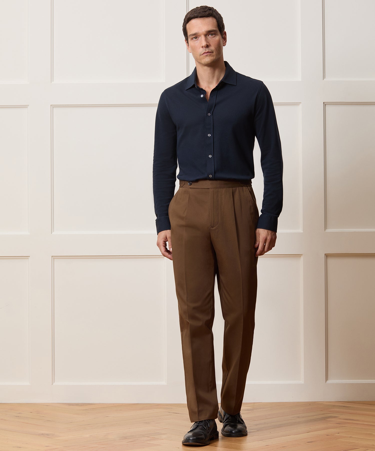 Cotton-Cashmere Pique Shirt