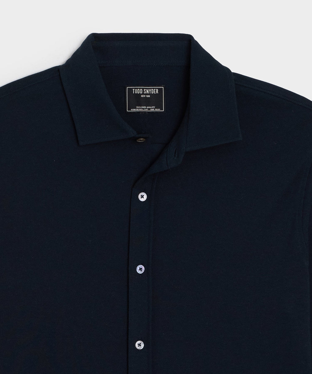 Cotton-Cashmere Pique Shirt
