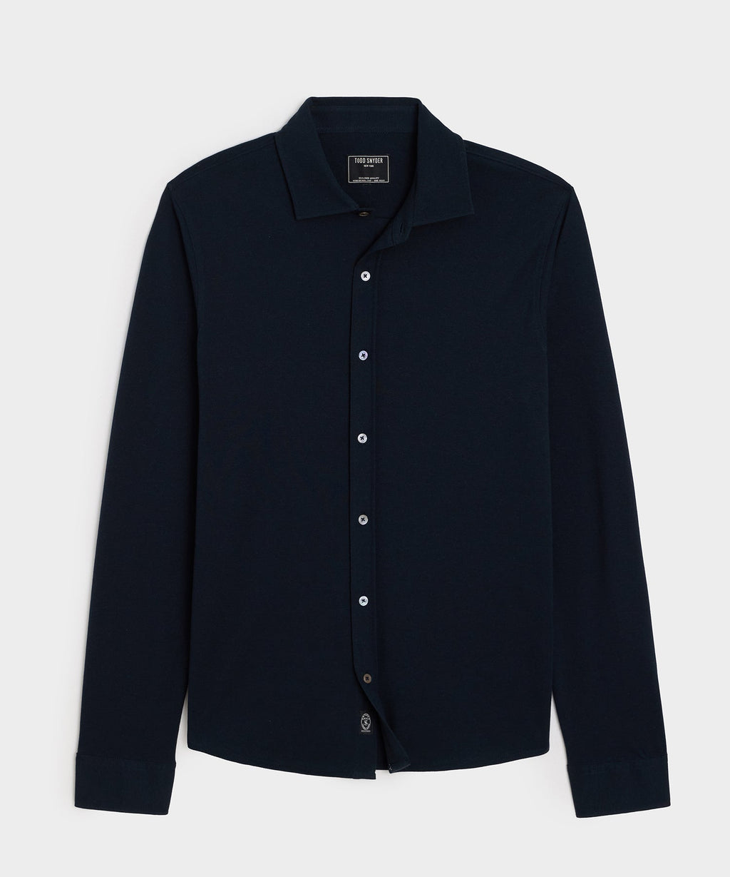 Cotton-Cashmere Pique Shirt
