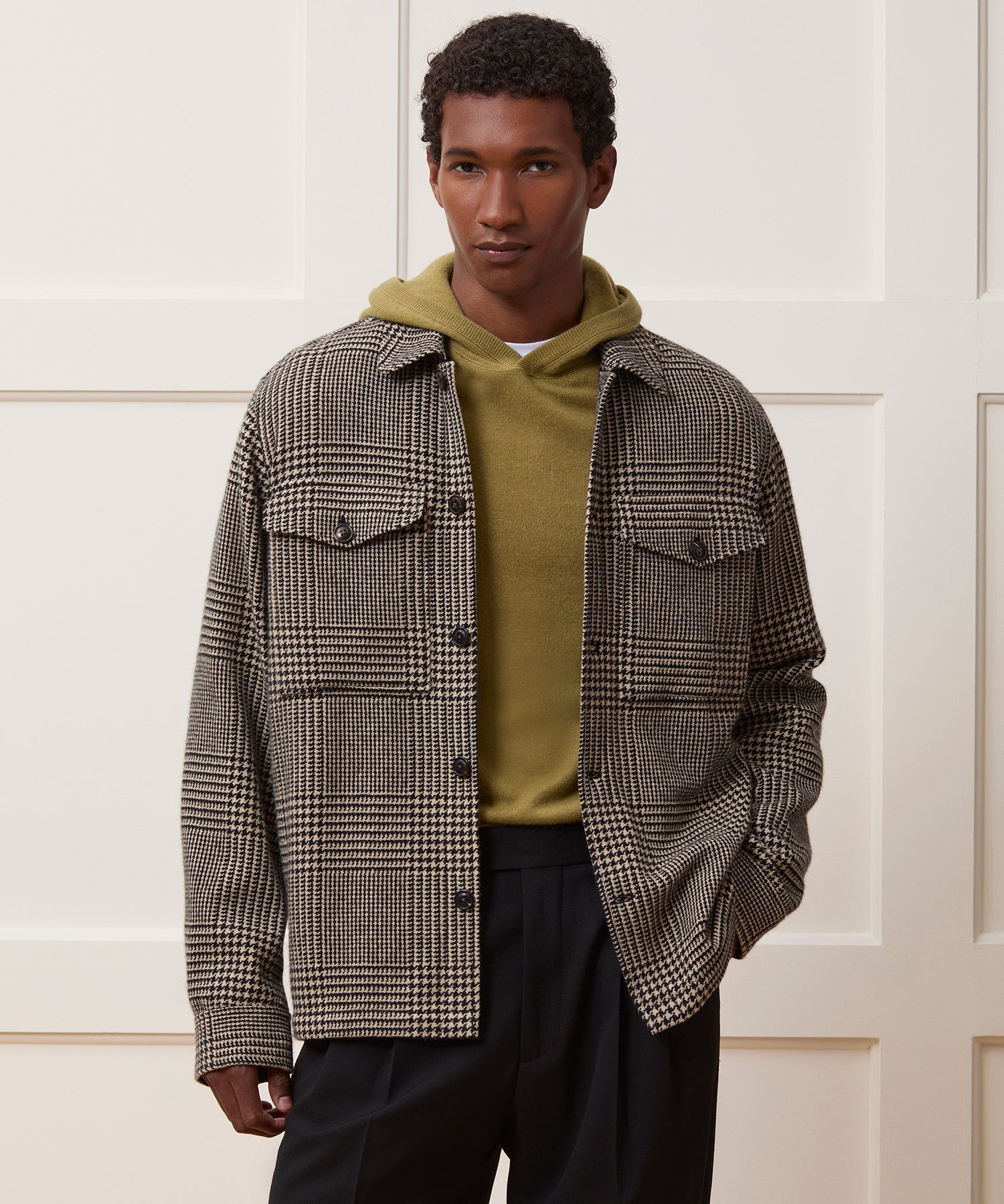 Italian Cashmere-Wool Shirt Jacket