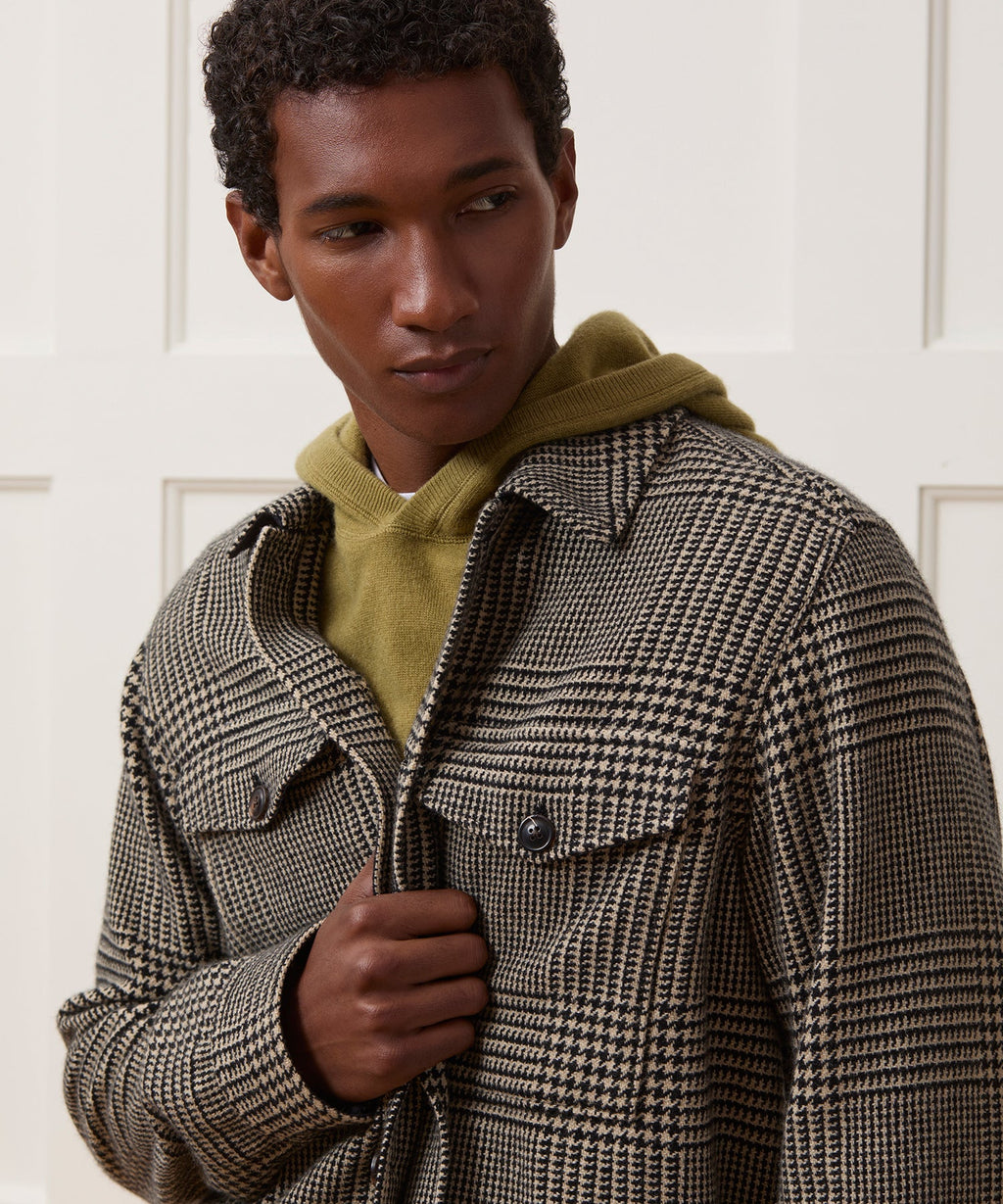 Italian Cashmere-Wool Shirt Jacket
