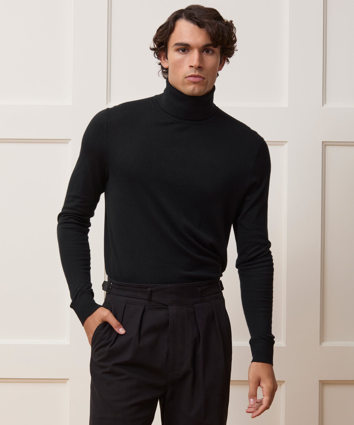 Silk-Cashmere Turtleneck Sweater