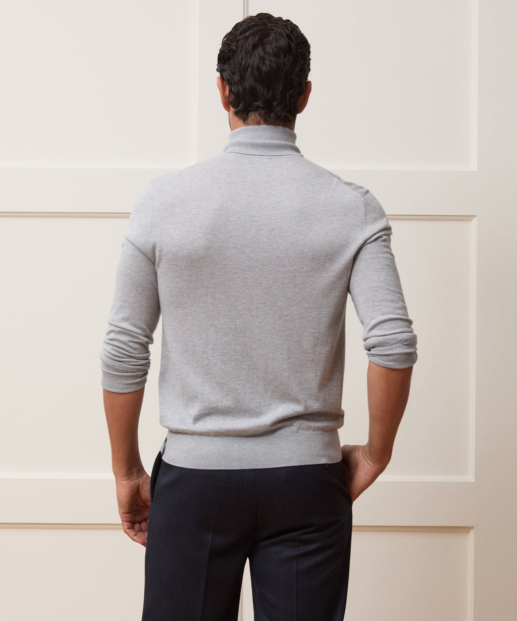 Silk-Cashmere Turtleneck Sweater