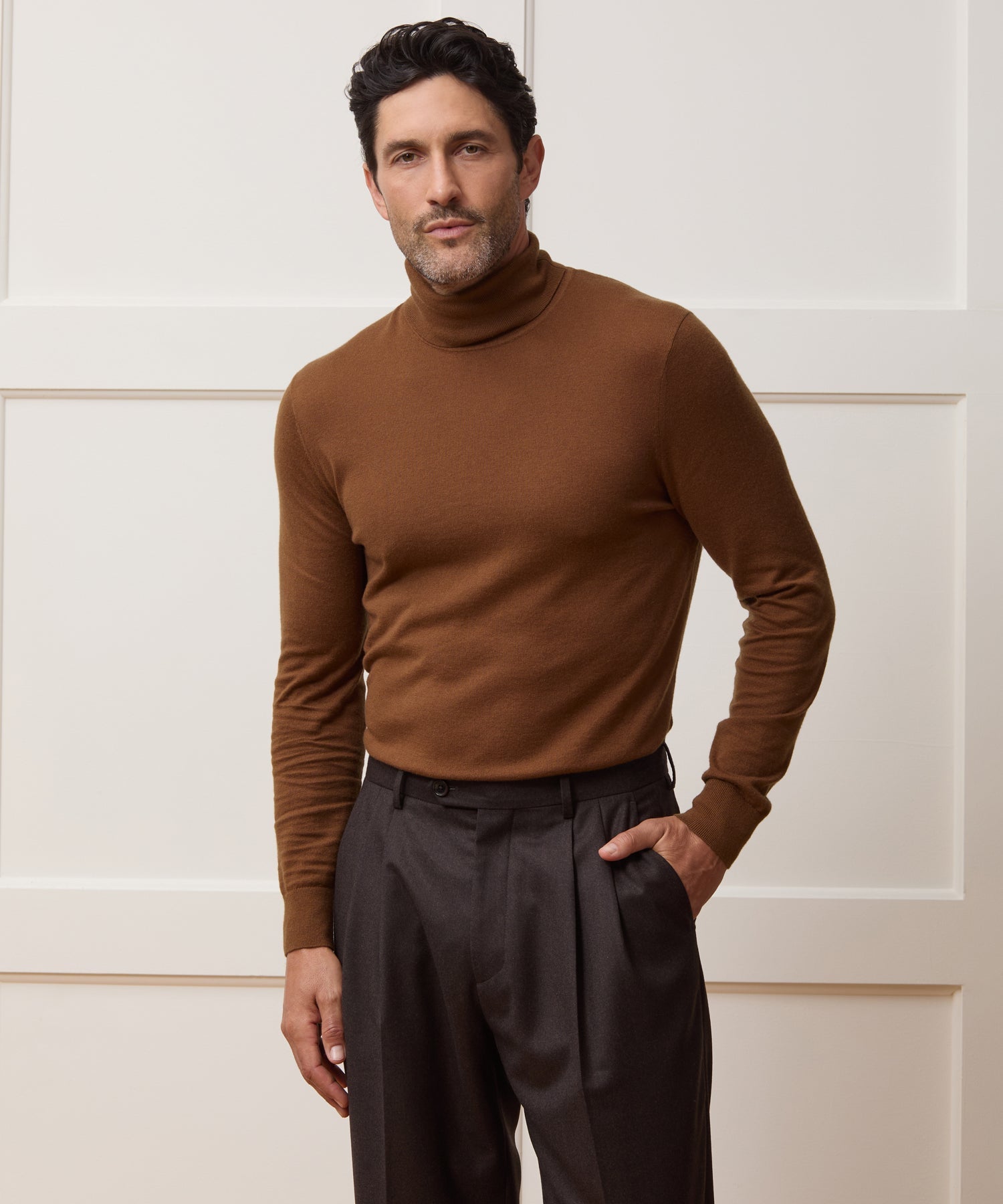 Silk-Cashmere Turtleneck Sweater