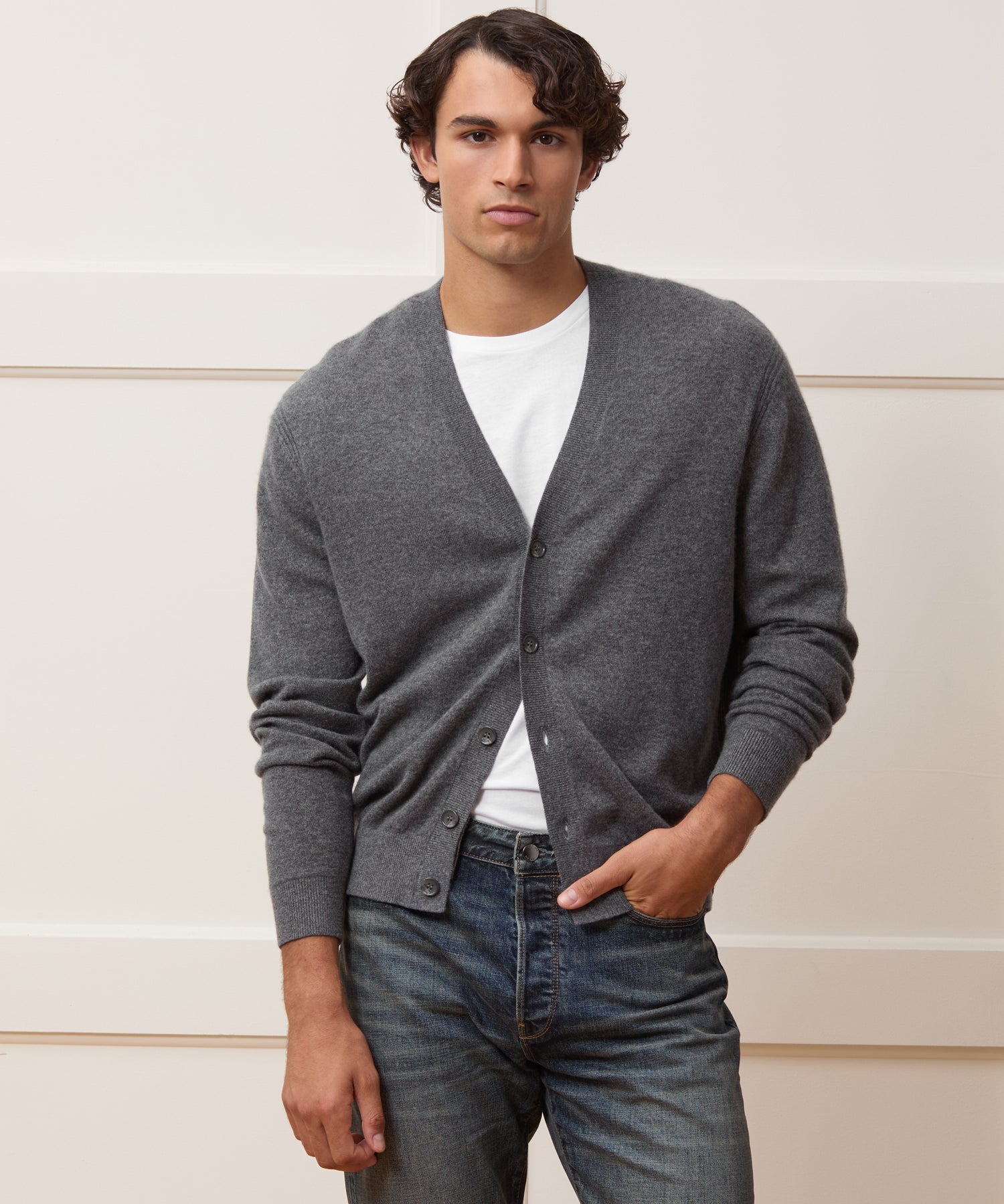 Cropped Cashmere Cardigan