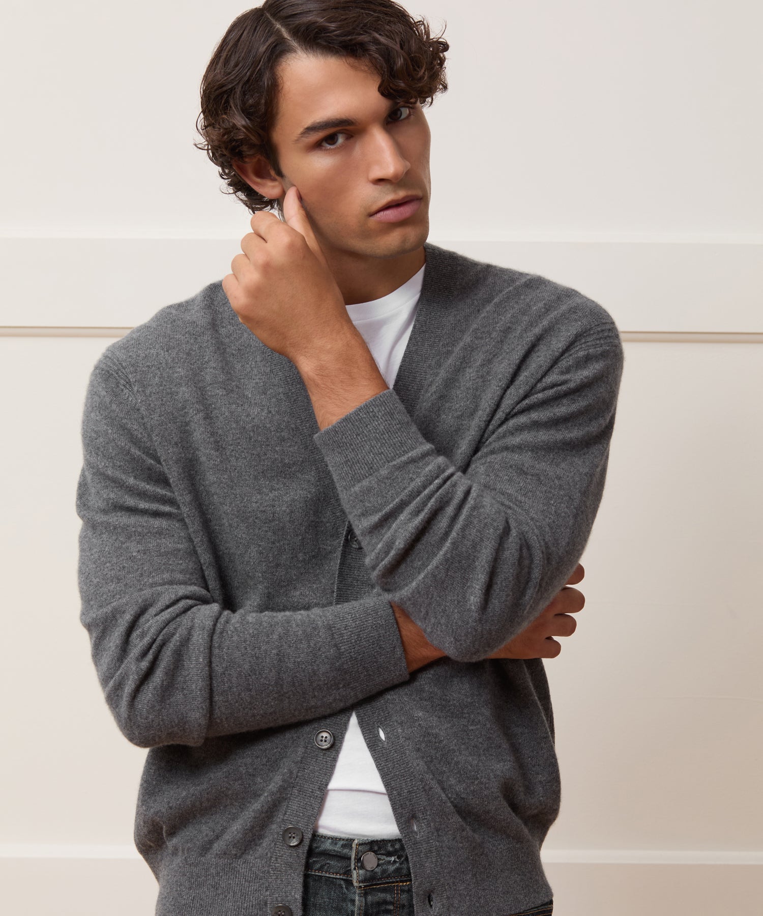 Cropped Cashmere Cardigan
