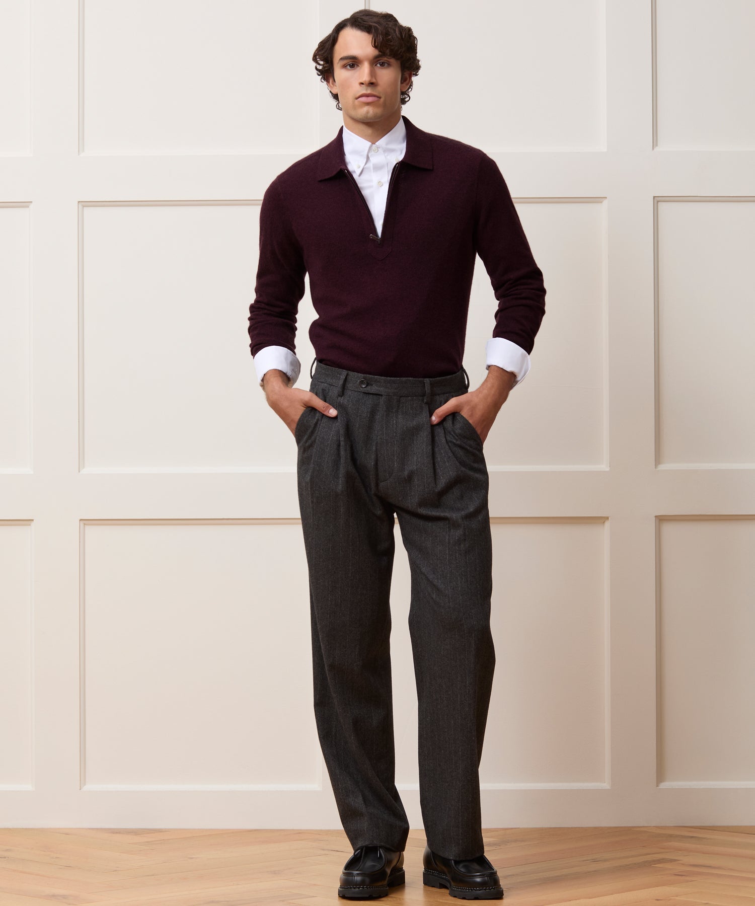Cashmere Quarter-Zip Polo