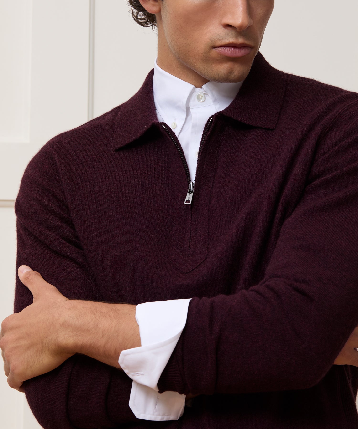 Cashmere Quarter-Zip Polo