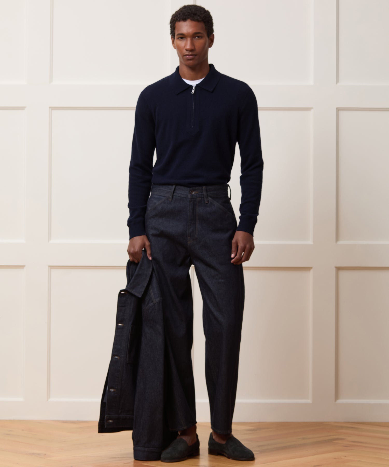 Cashmere Quarter-Zip Polo