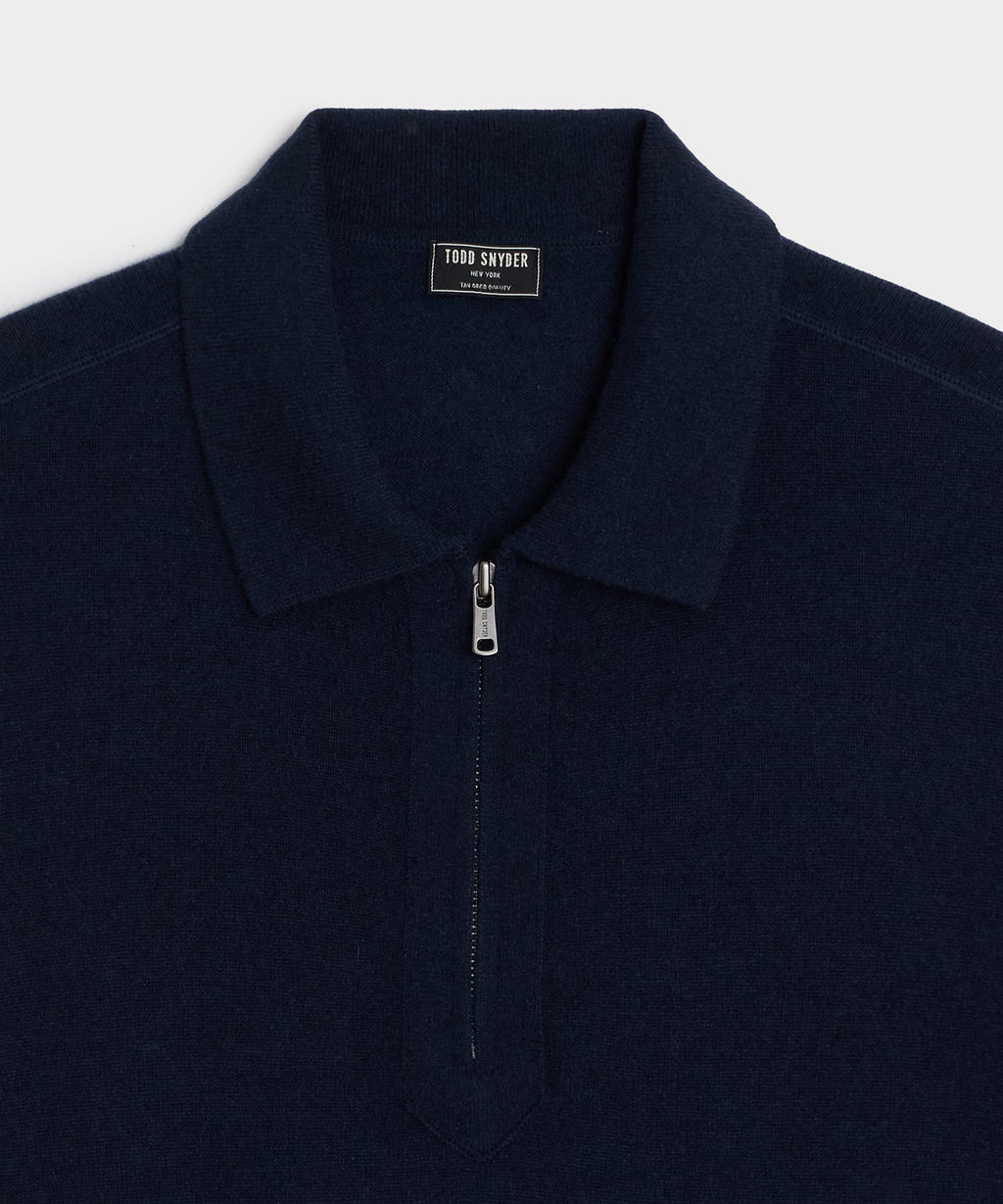 Cashmere Quarter-Zip Polo
