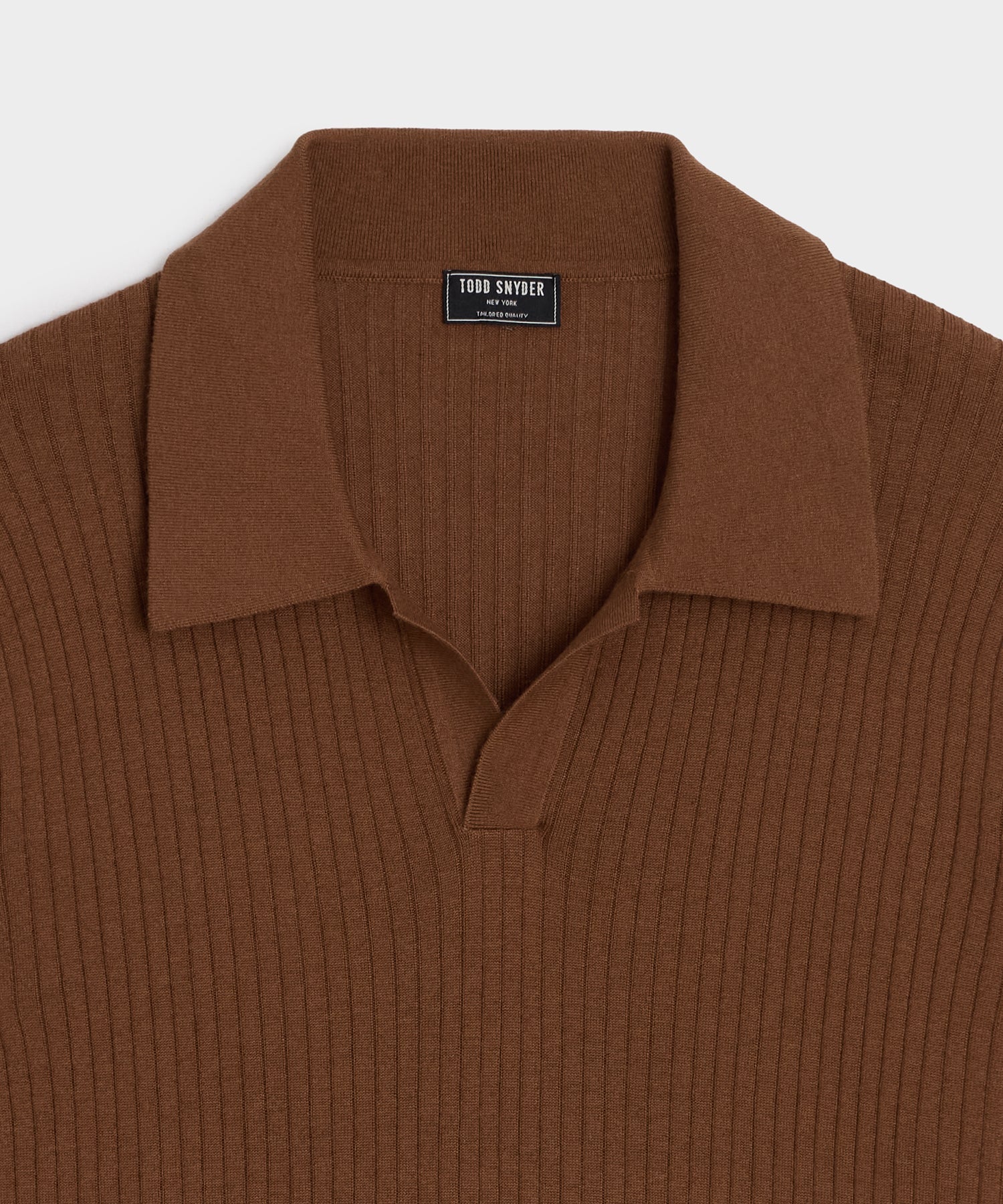 Silk-Cashmere Ribbed Montauk Sweater Polo