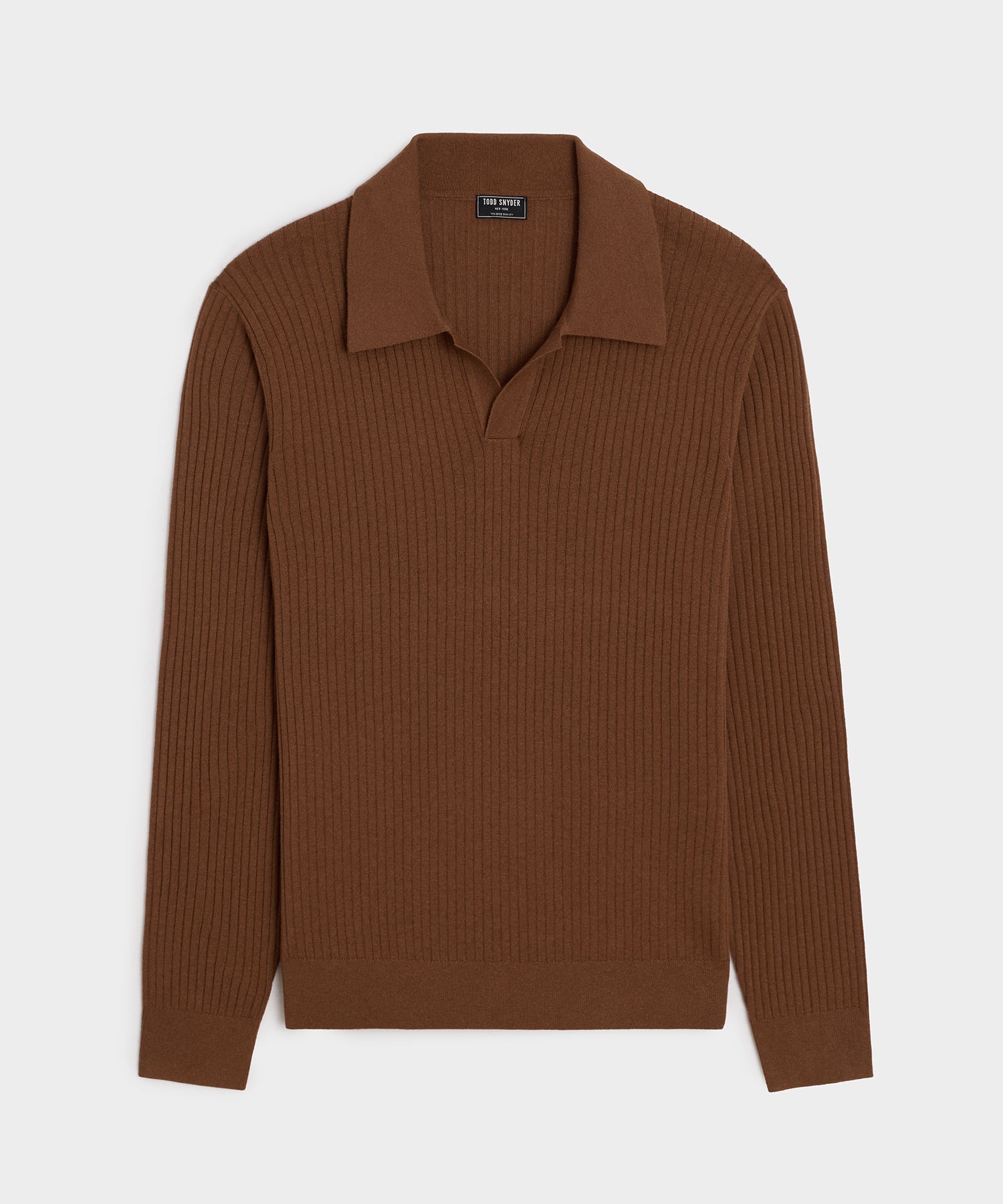 Silk-Cashmere Ribbed Montauk Sweater Polo