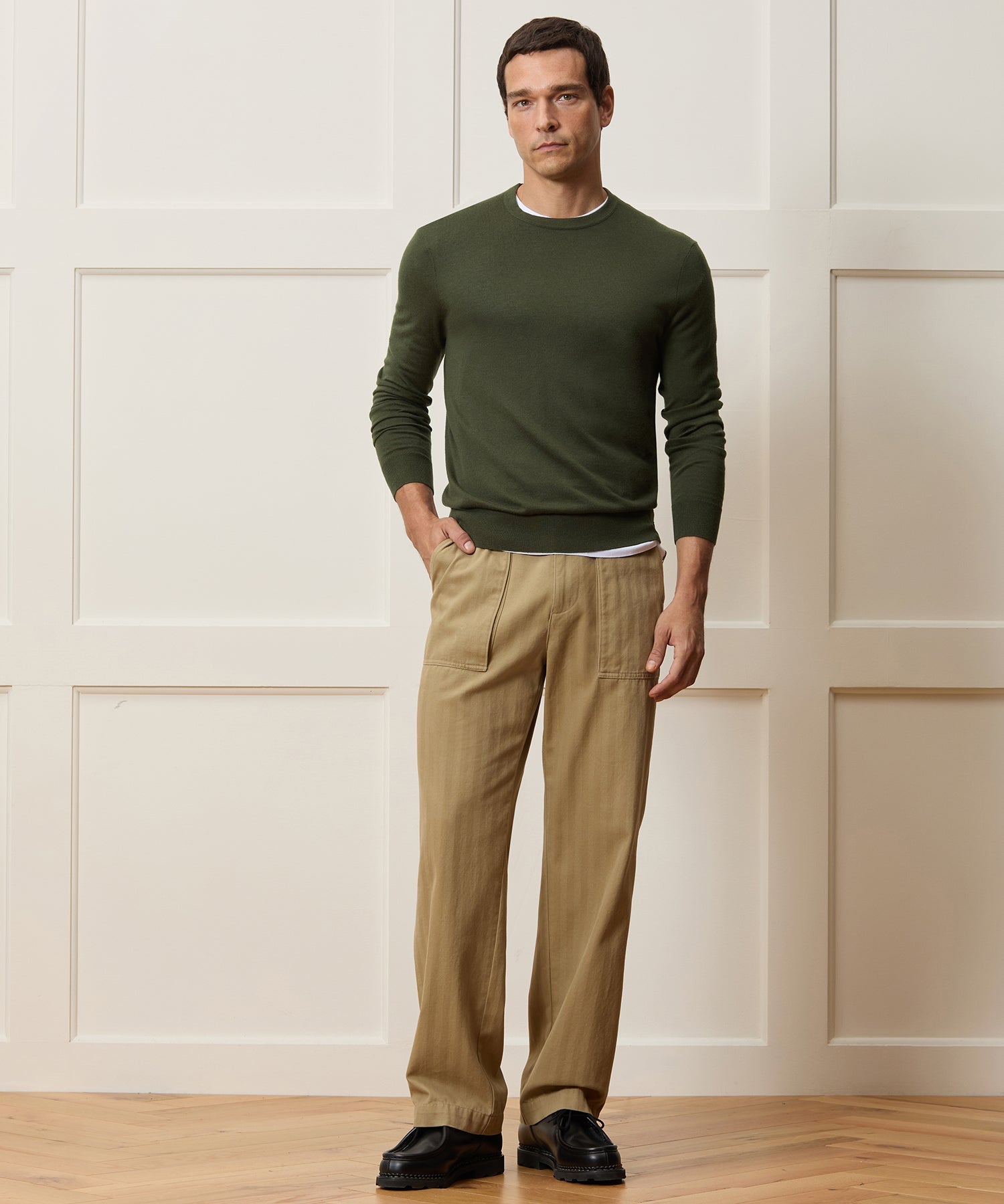 Silk-Cashmere Crewneck Sweater