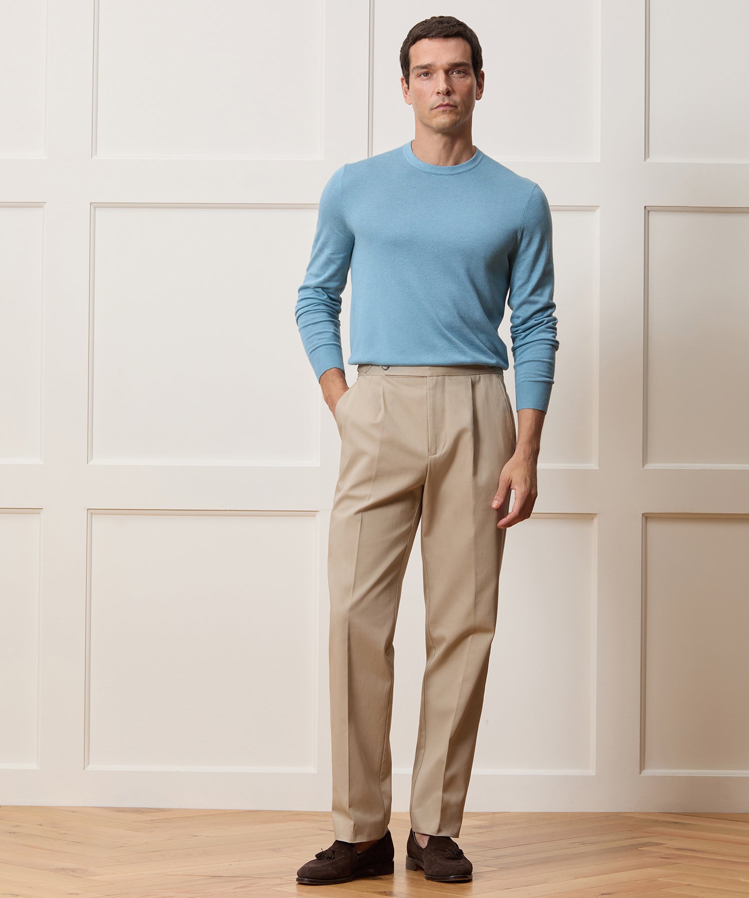 Silk-Cashmere Crewneck Sweater