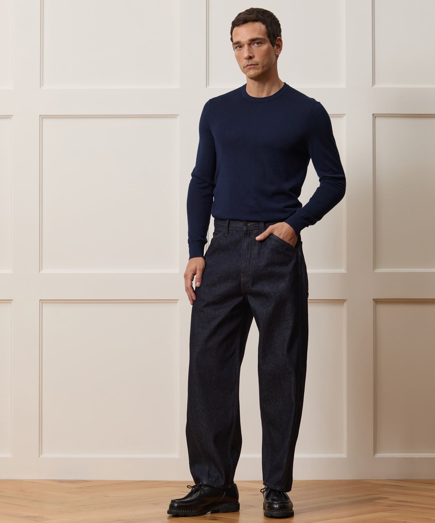 Silk-Cashmere Crewneck Sweater