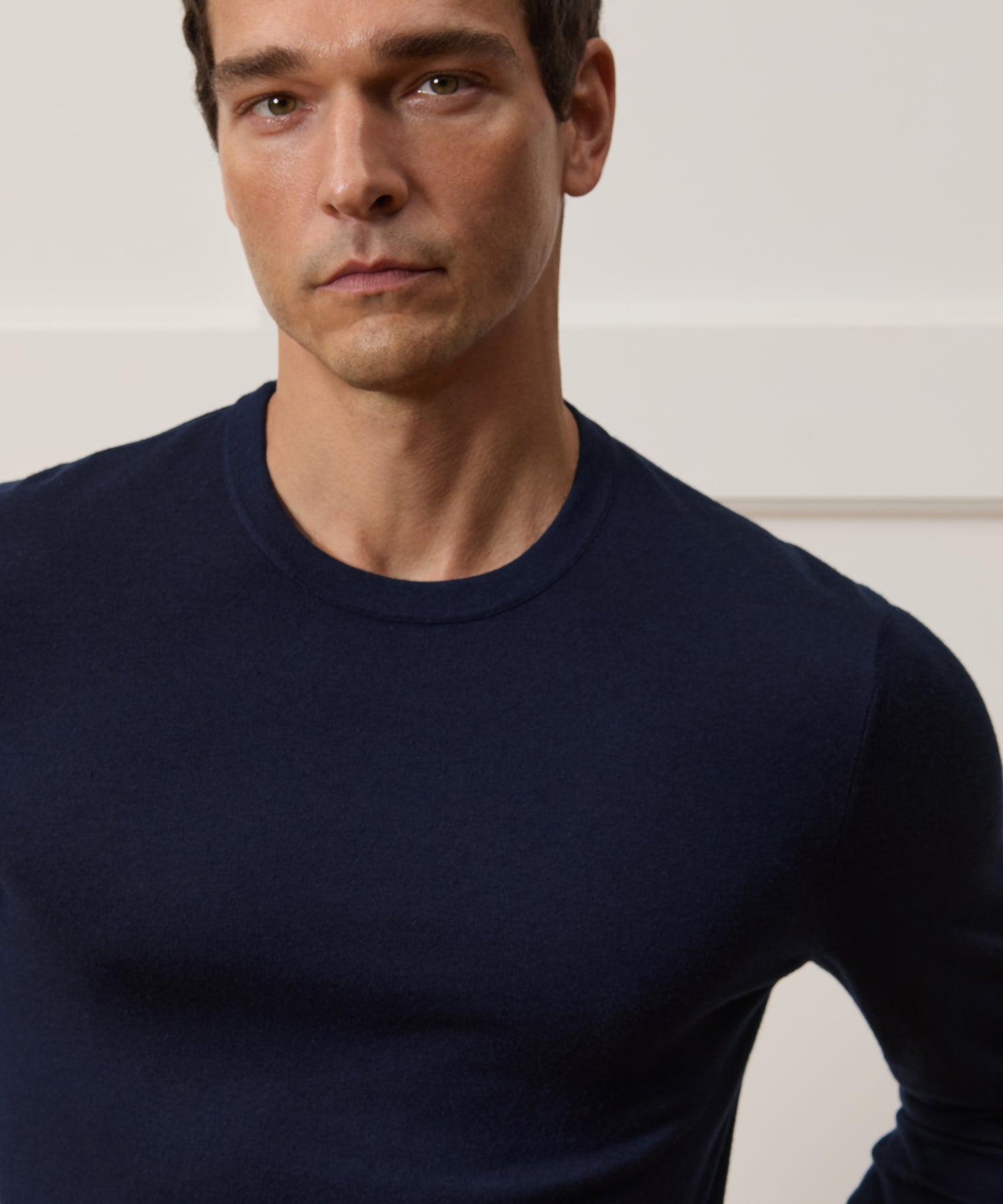 Silk-Cashmere Crewneck Sweater