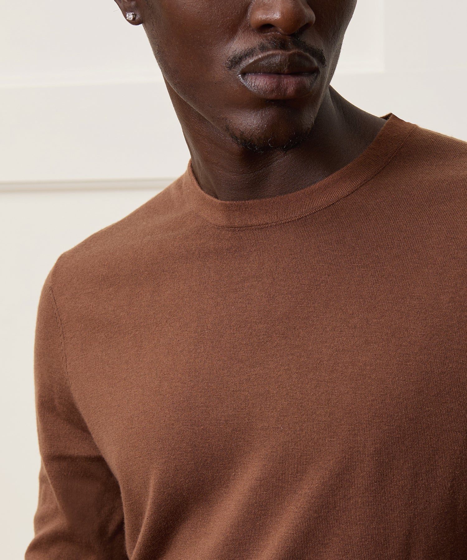 Silk-Cashmere Crewneck Sweater