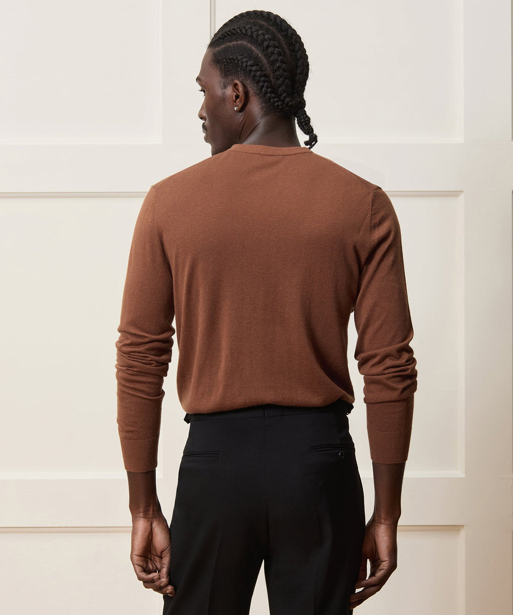 Silk-Cashmere Crewneck Sweater
