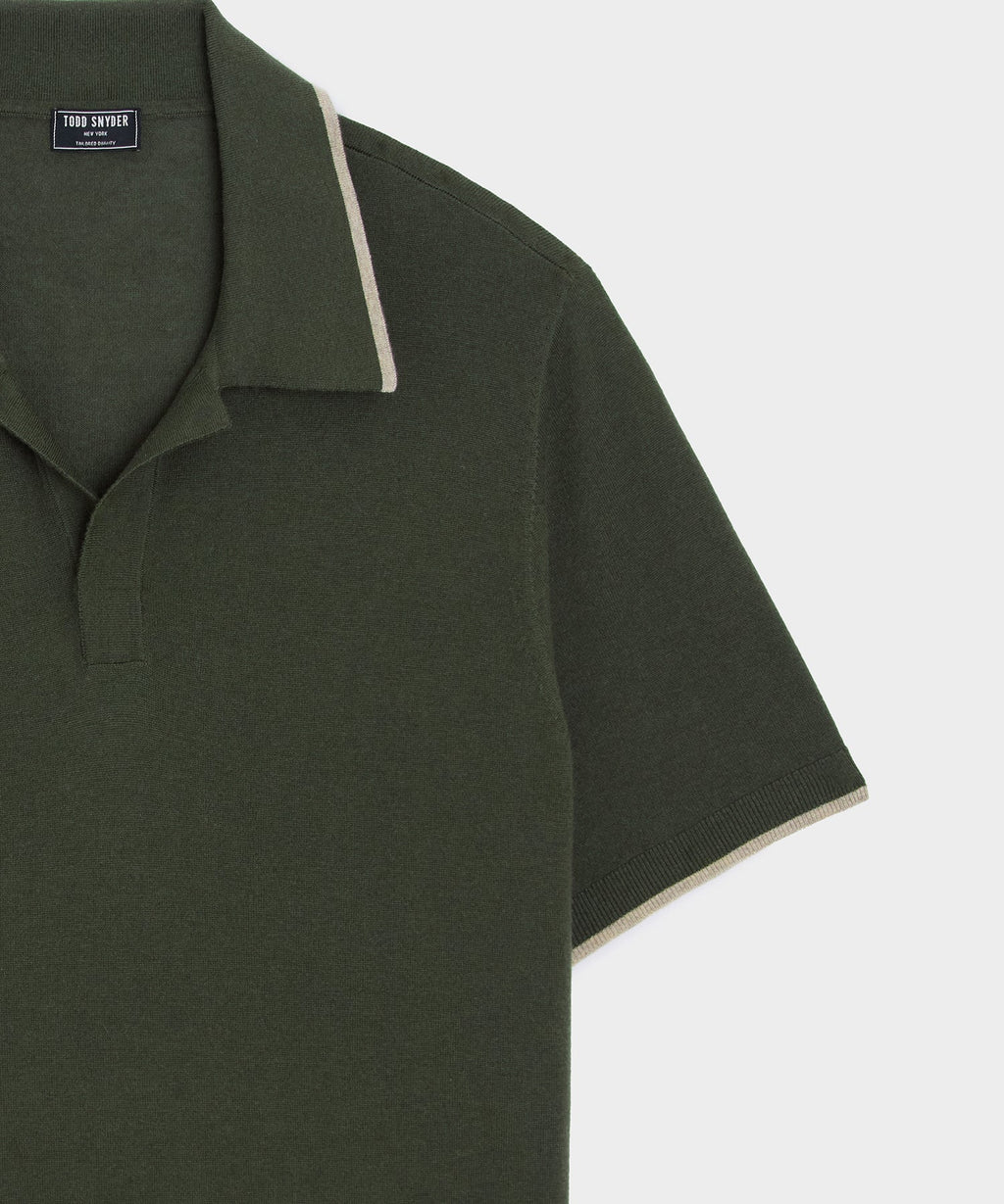Silk-Cashmere Tipped Montauk Sweater Polo