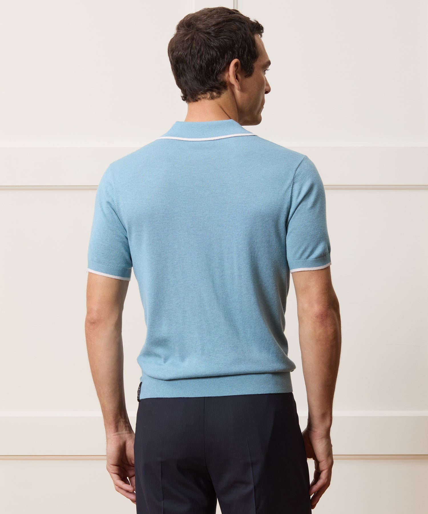 Silk-Cashmere Tipped Montauk Sweater Polo
