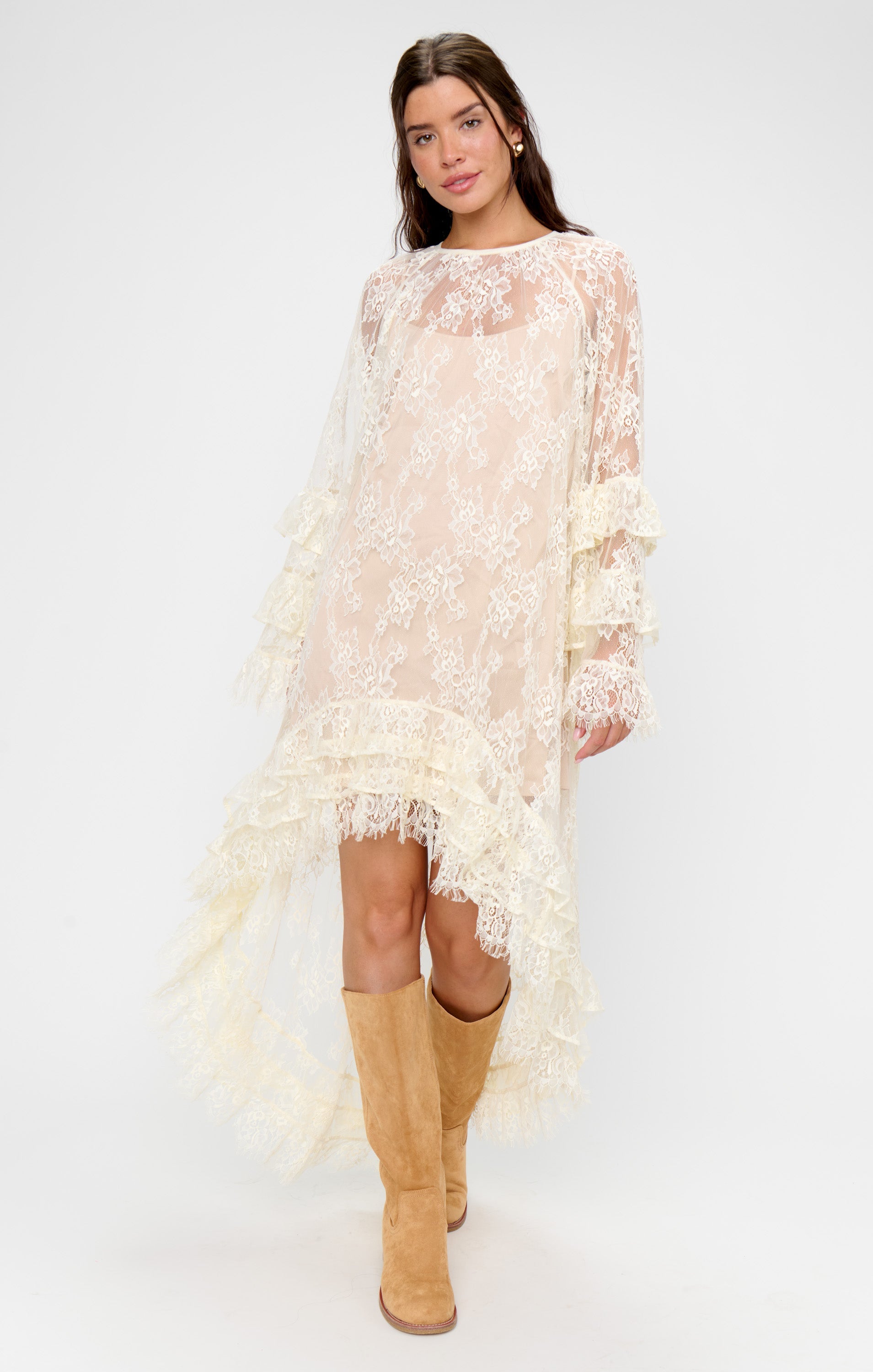 Joelle Maxi Dress ~ Dainty White Lace