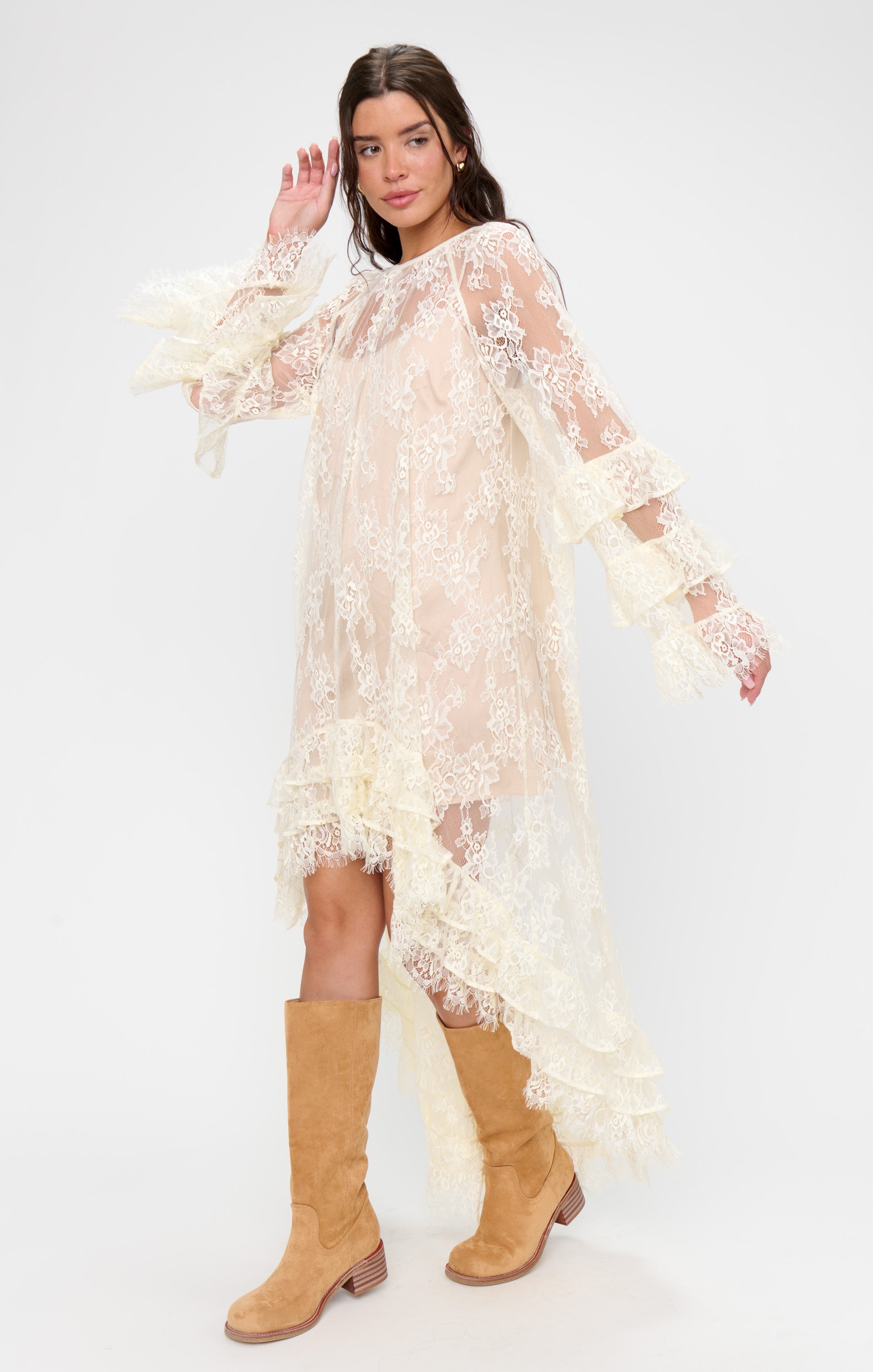 Joelle Maxi Dress ~ Dainty White Lace