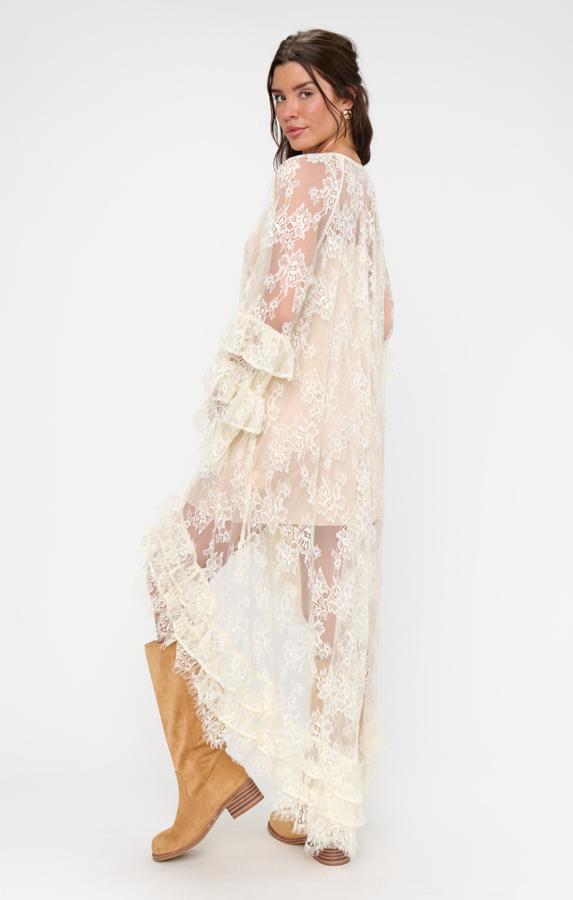 Joelle Maxi Dress ~ Dainty White Lace