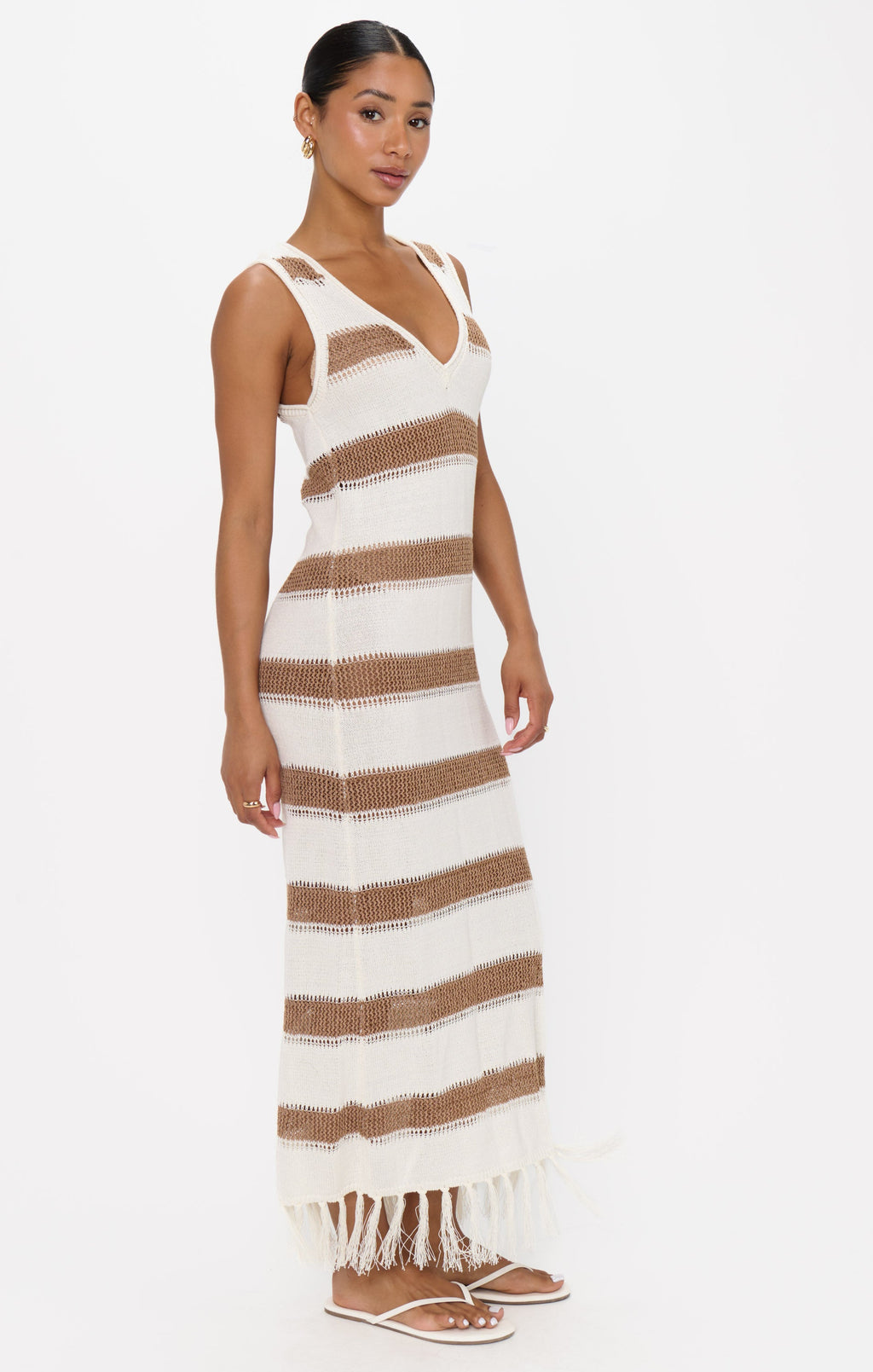 Havana Coverup ~ Sand Dollar Stripe Crochet