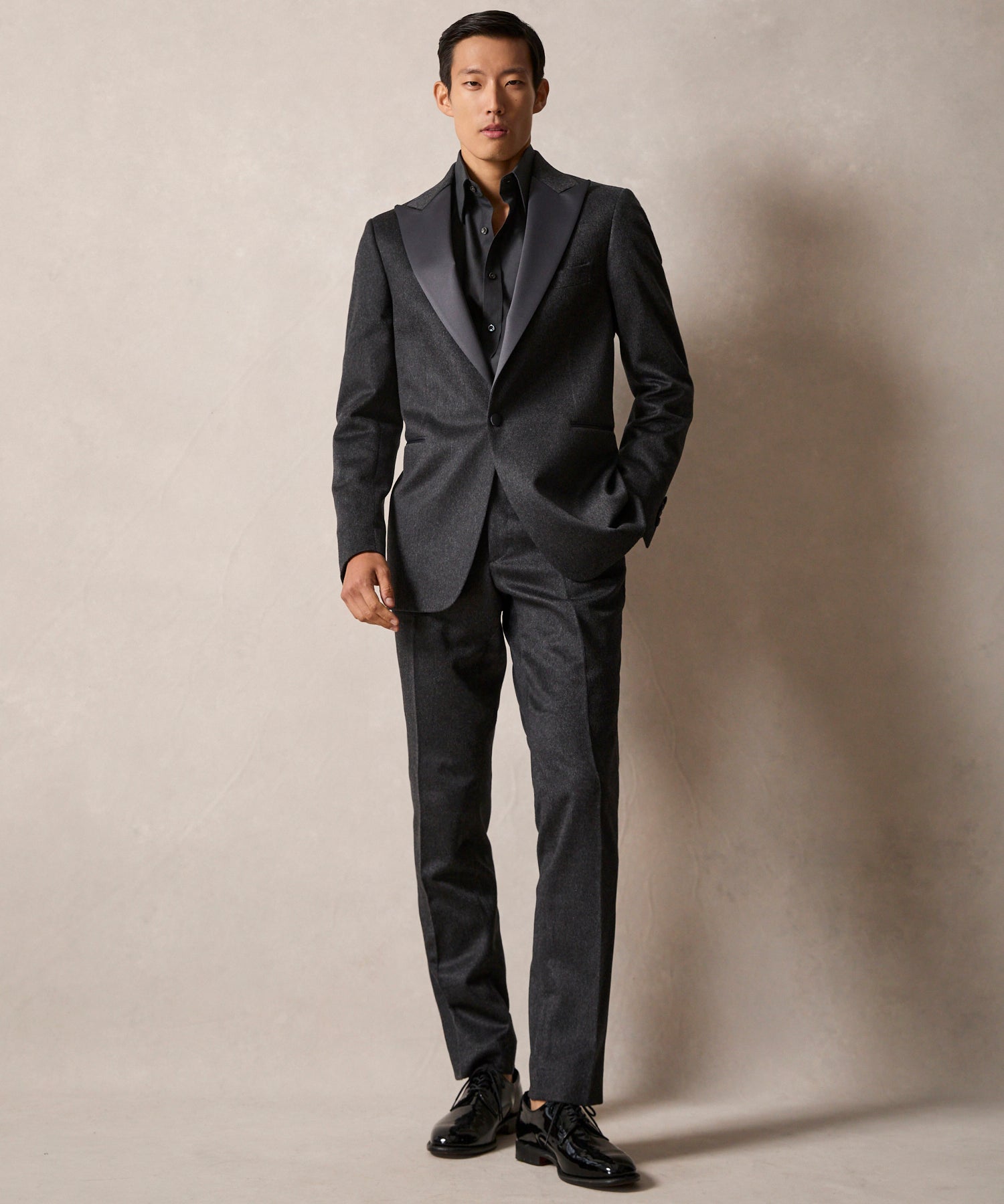 Italian Cashmere Slim Tuxedo Trouser