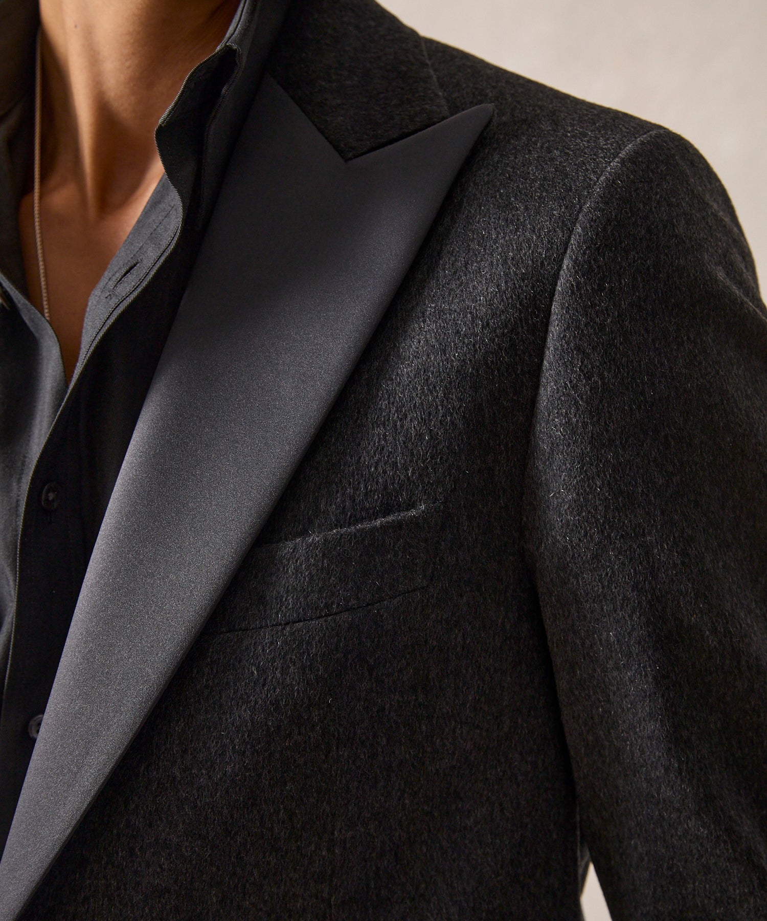 Italian Cashmere Slim Tuxedo Trouser