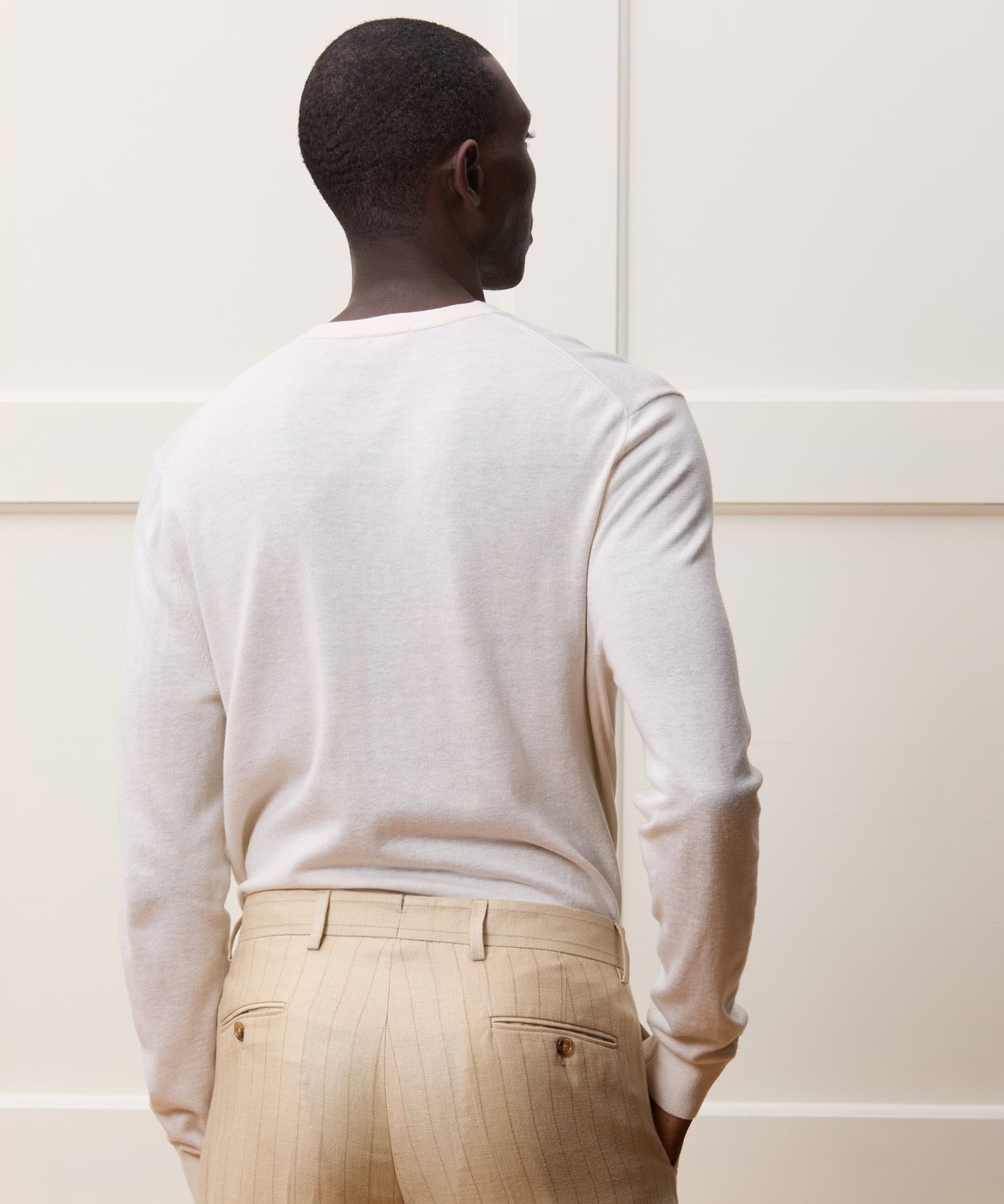 Silk-Cashmere Crewneck Sweater