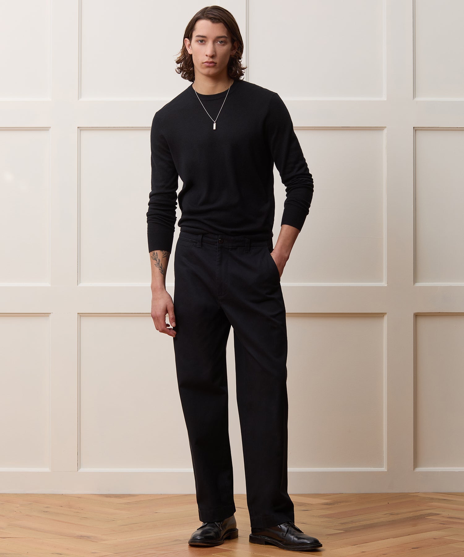 Silk-Cashmere Crewneck Sweater