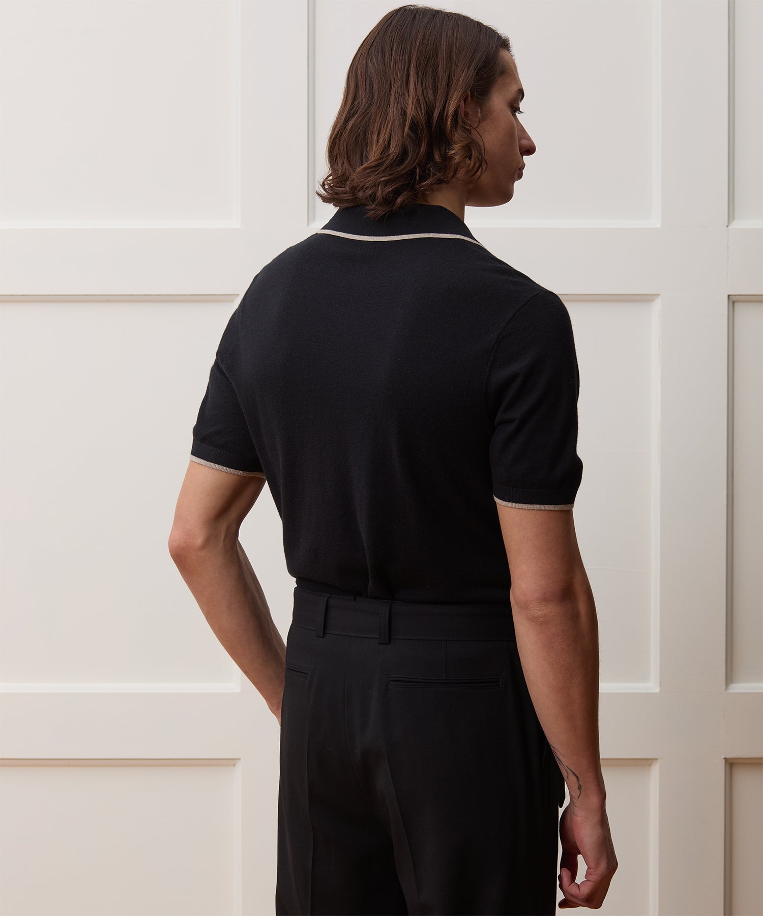Silk-Cashmere Tipped Montauk Sweater Polo