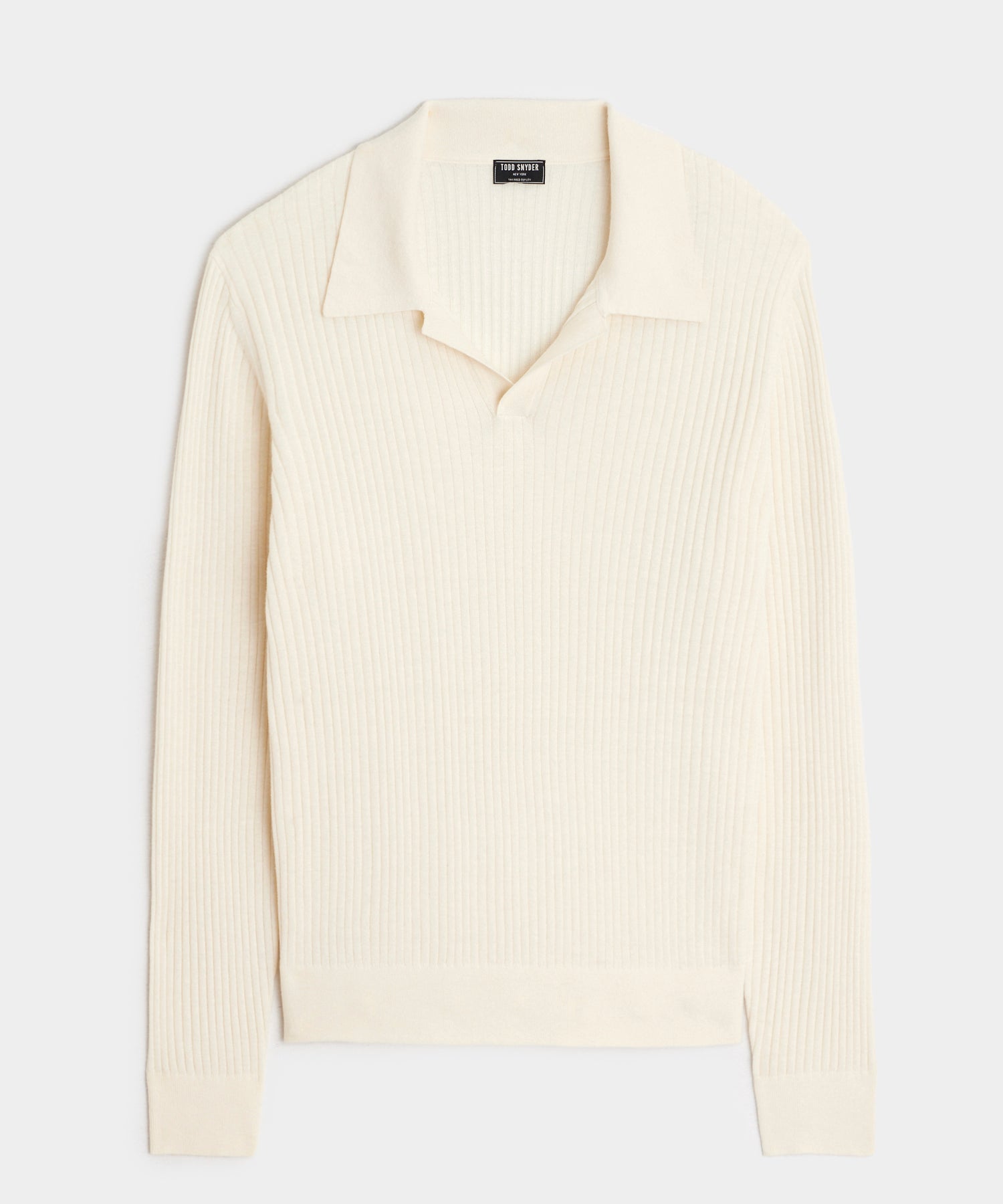 Silk-Cashmere Ribbed Montauk Sweater Polo