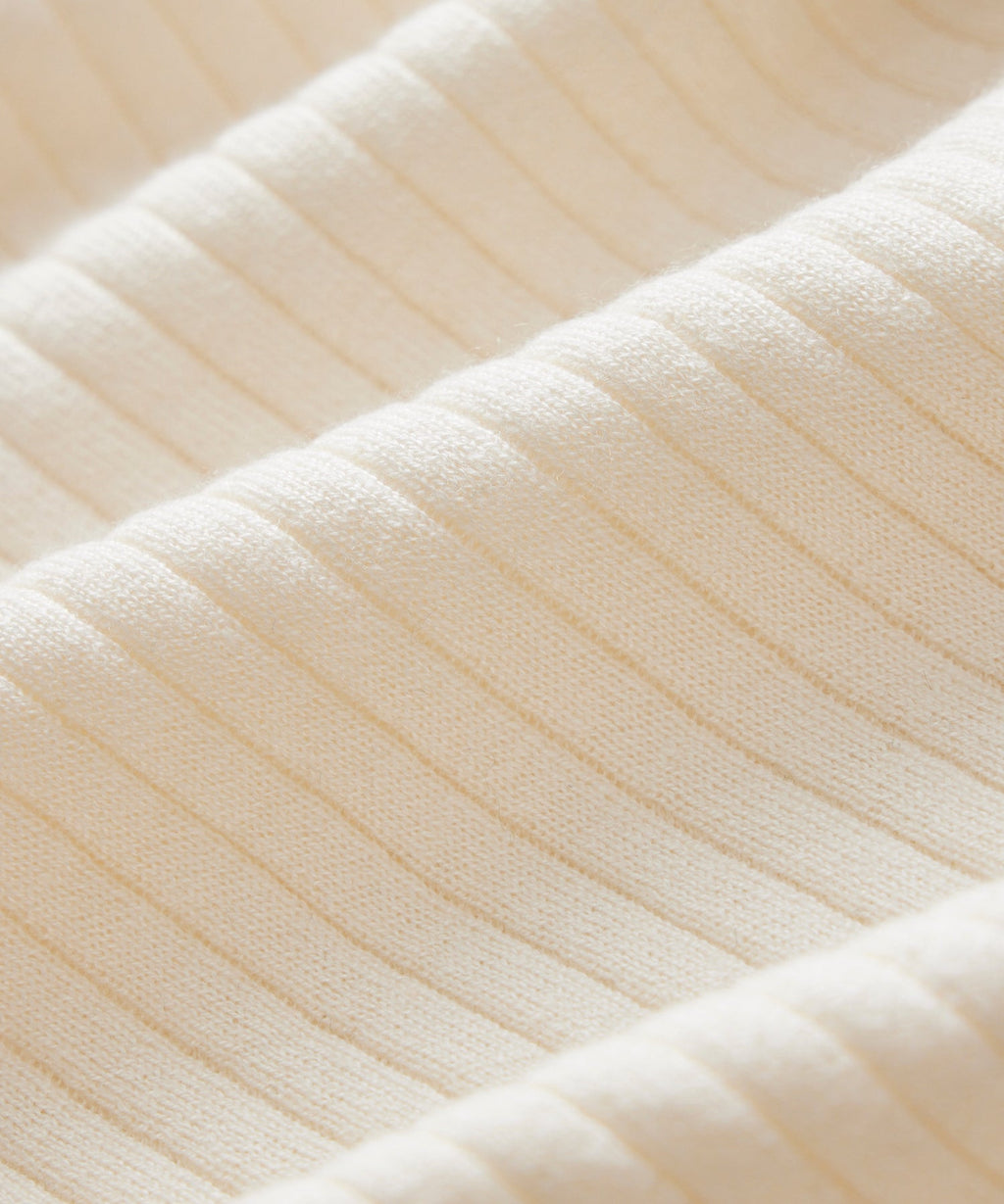 Silk-Cashmere Ribbed Montauk Sweater Polo