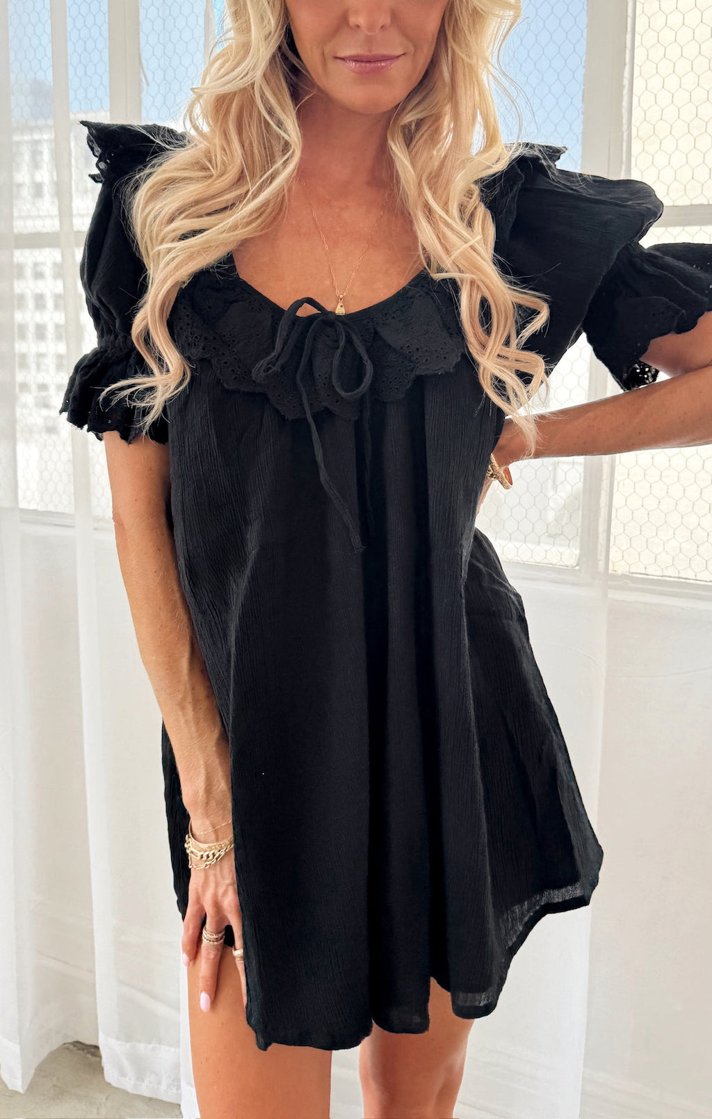 Toulouse Dress ~ Black Voile